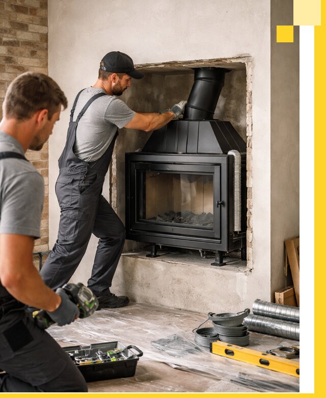 Установка каминных топок в Мурманске: монтаж, подключение
