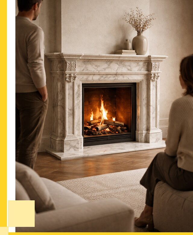 Мраморные камины под ключ в Мурманске от 257050 р. | ЭриданМрм