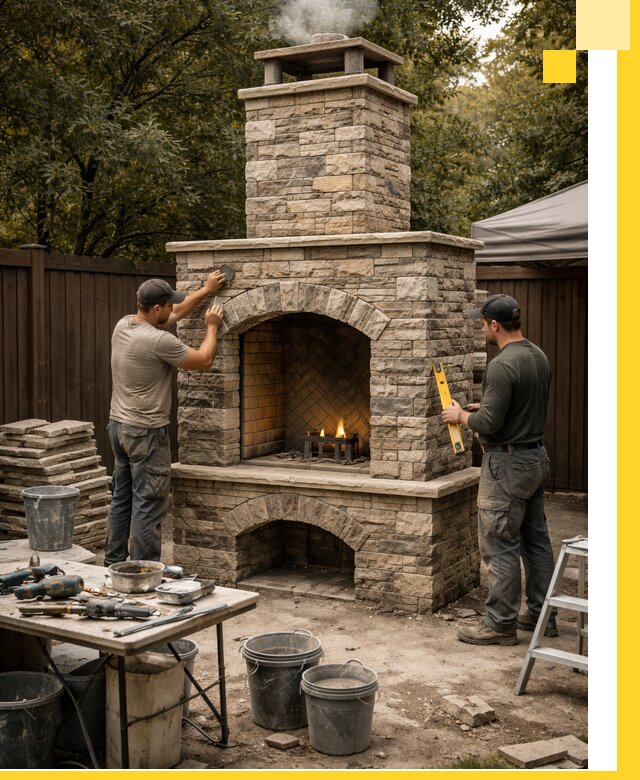 Проектирование и установка уличных каминов в Мурманске