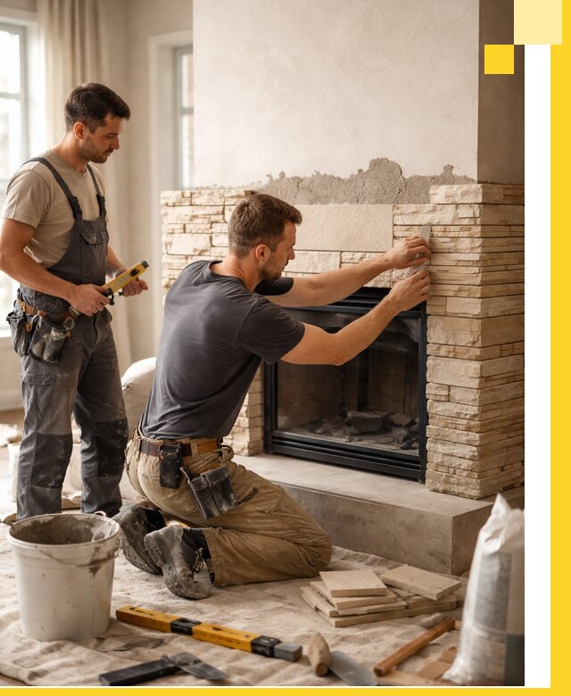 Установка и монтаж каминов для загородного дома в Мурманске