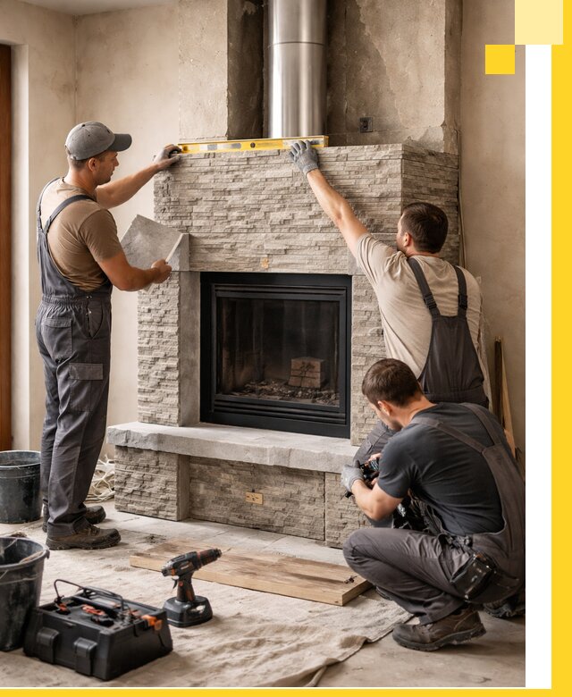 Профессиональный монтаж каминов под ключ в Мурманске для дома