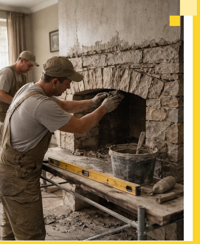 Изготовление каминов под ключ в Мурманске, монтаж и отделка