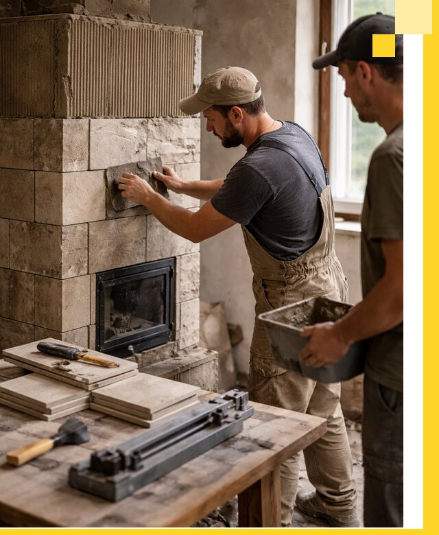 Профессиональная облицовка печей в Мурманске: керамика и камень