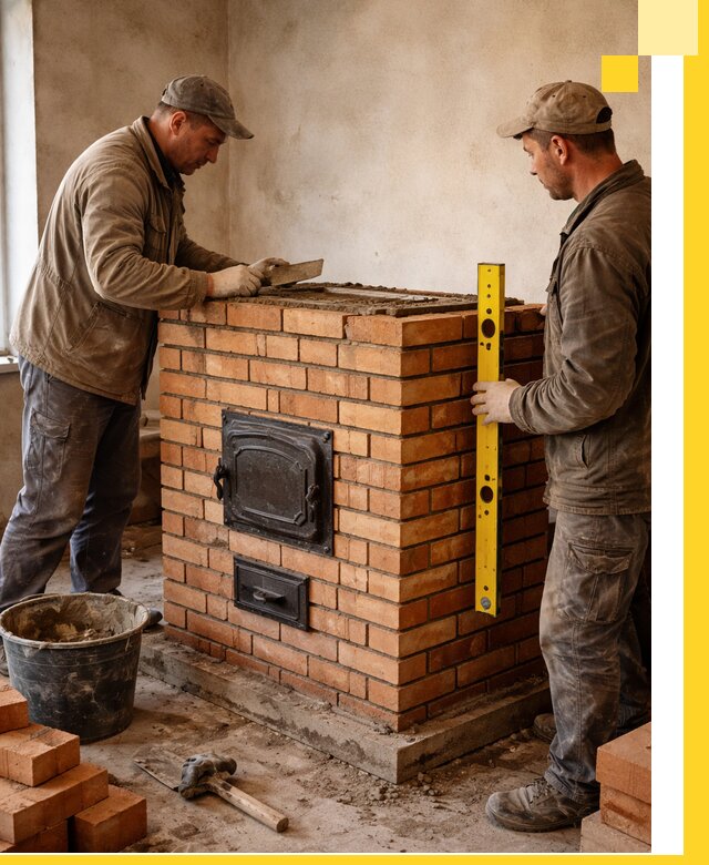 Отопительные печи под ключ в Мурманске, установка и сборка