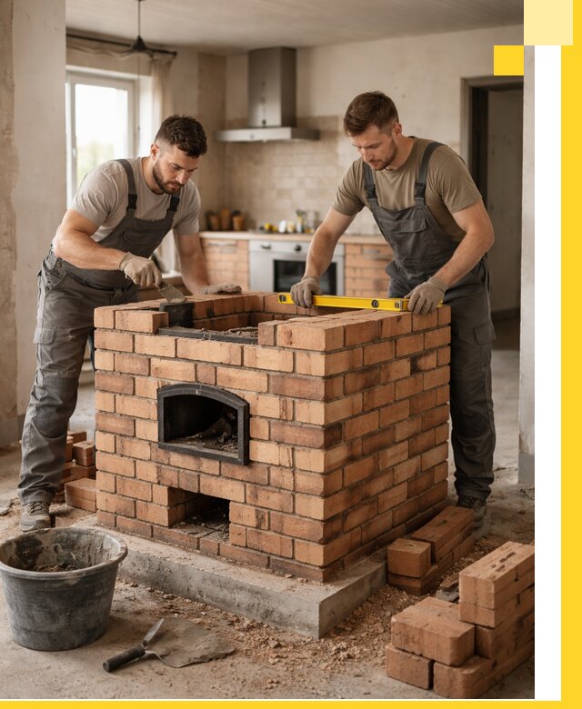 Установка и монтаж печей в частном доме в Мурманске под ключ