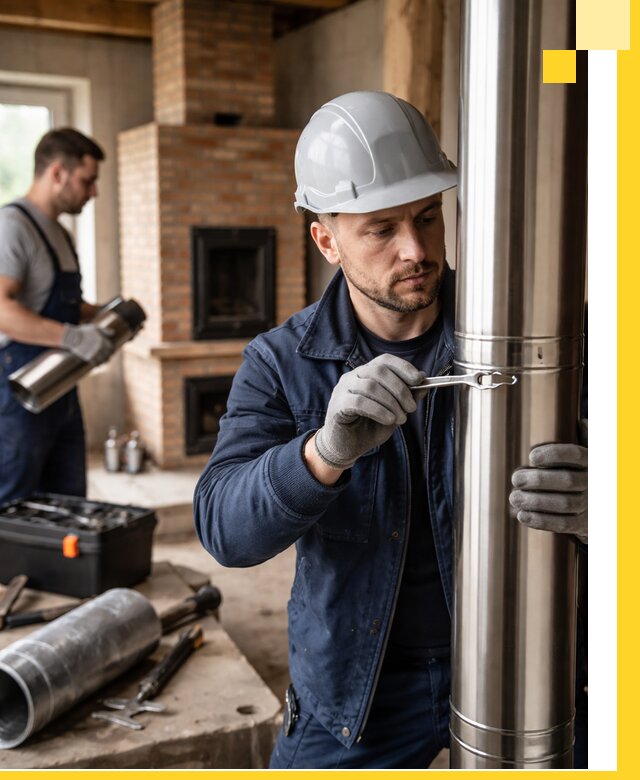 Профессиональный монтаж дымоходов для печей в Мурманске