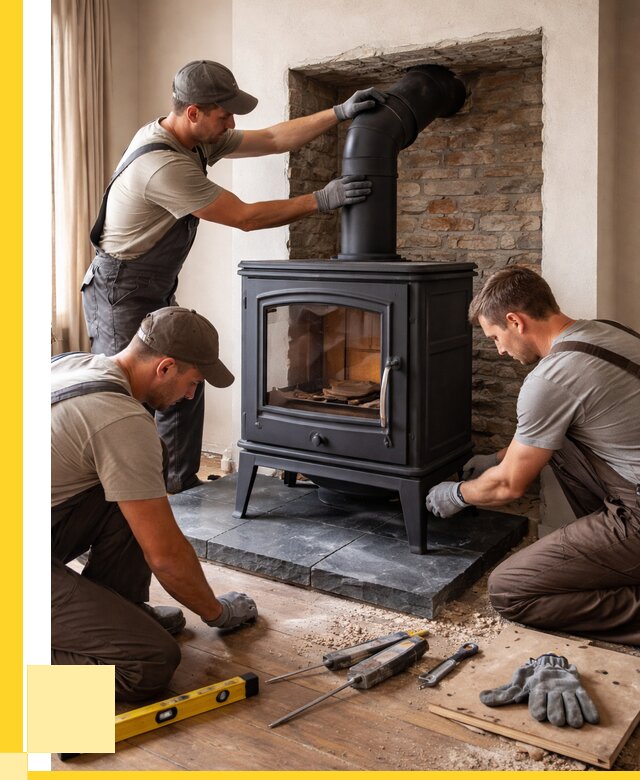 Монтаж печи камина в частном доме в Мурманске от 25705 р. | ЭриданМрм