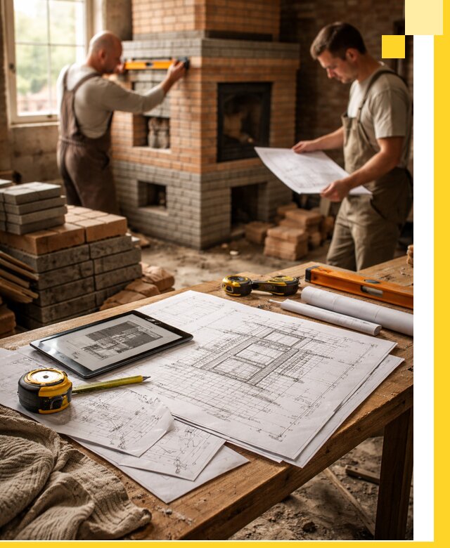 Проекты печей и каминов с индивидуальным дизайном в Мурманске