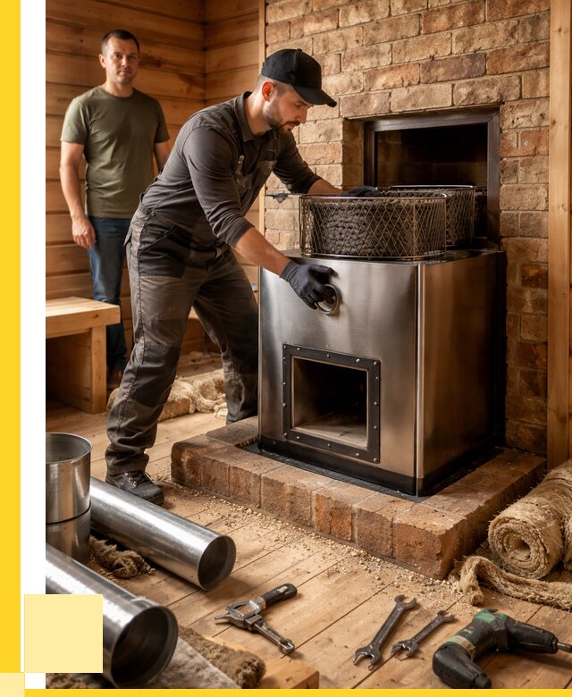 Монтаж банных печей под ключ в Мурманске от 18508 р., ЭриданМрм