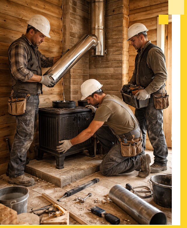 Профессиональный монтаж банных печей и дымоходов в Мурманске