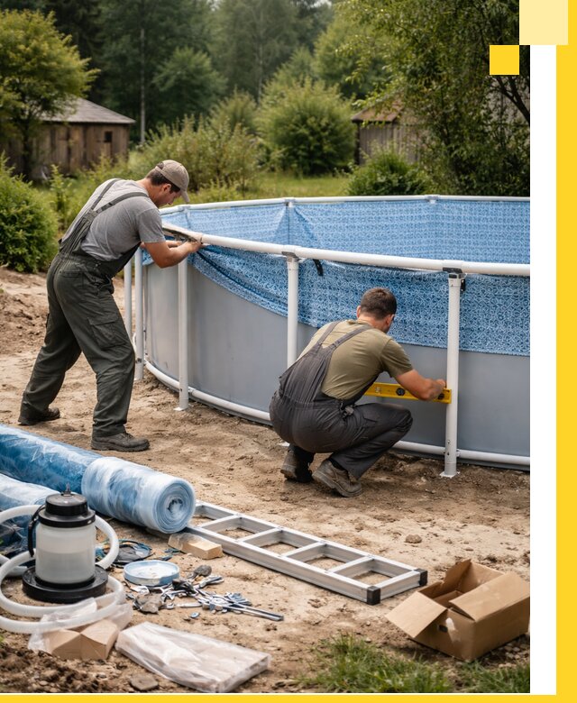 Установка и монтаж каркасных бассейнов в Мурманске под ключ