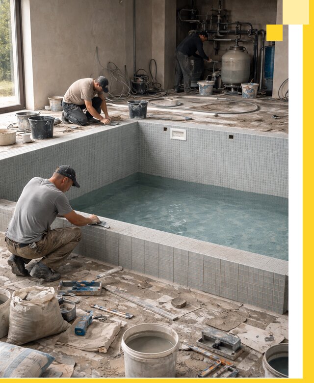 Строительство и монтаж бассейнов в помещении в Мурманске