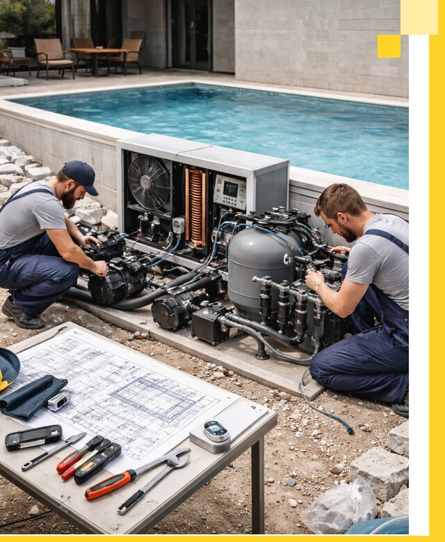 Проектирование и монтаж бассейнов с подогревом в Мурманске