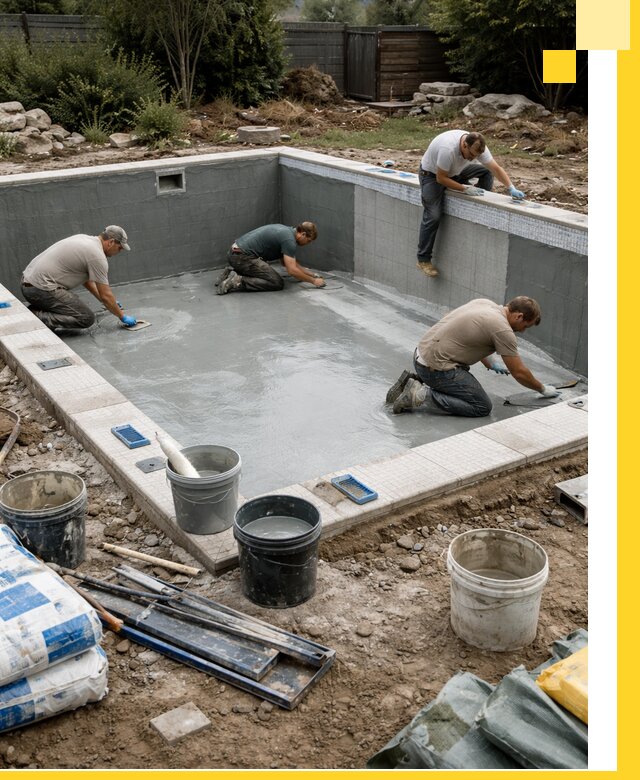 Изготовление и монтаж чаши бассейна под ключ в Мурманске