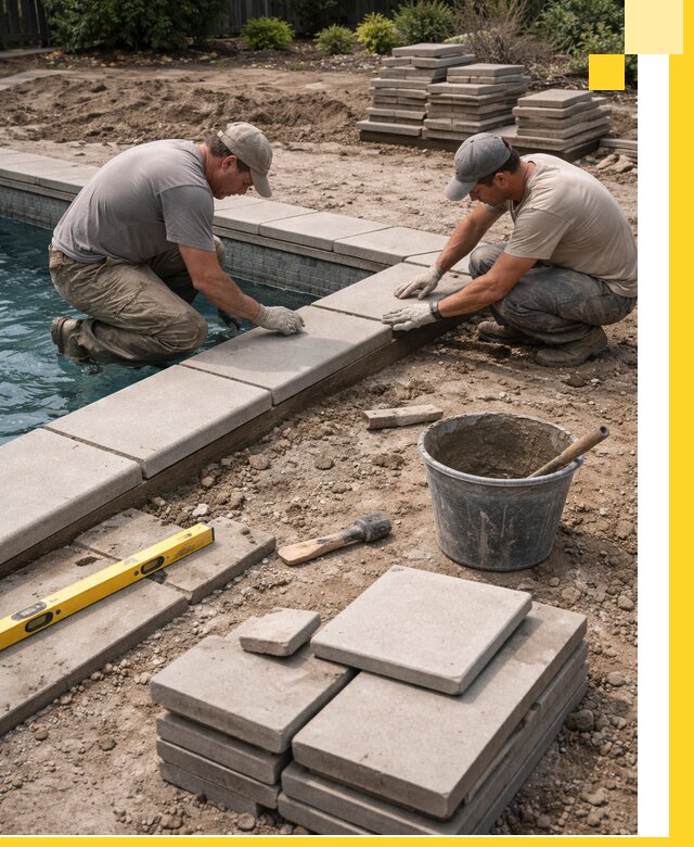 Установка и изготовление копингового камня для бассейнов в Мурманске