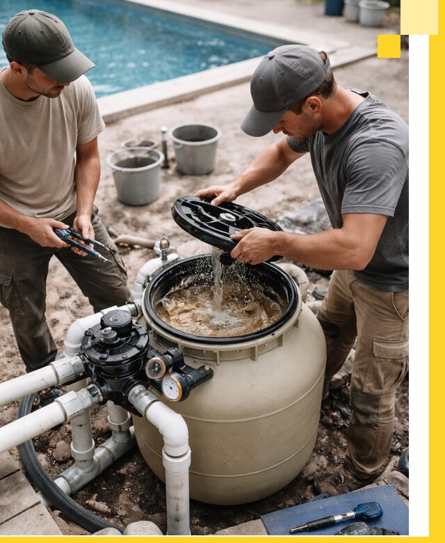 Установка и обслуживание песочных фильтров для бассейнов в Мурманске