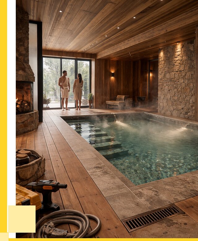 Проекты бань с бассейном под ключ в Мурманске от 77115 р., ЭриданМрм