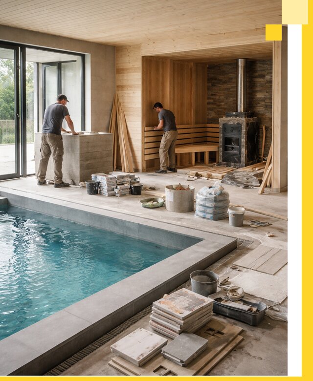 Проектирование и строительство бань с бассейном в Мурманске