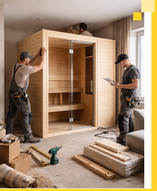 Установка и благоустройство саун в квартире в Мурманске