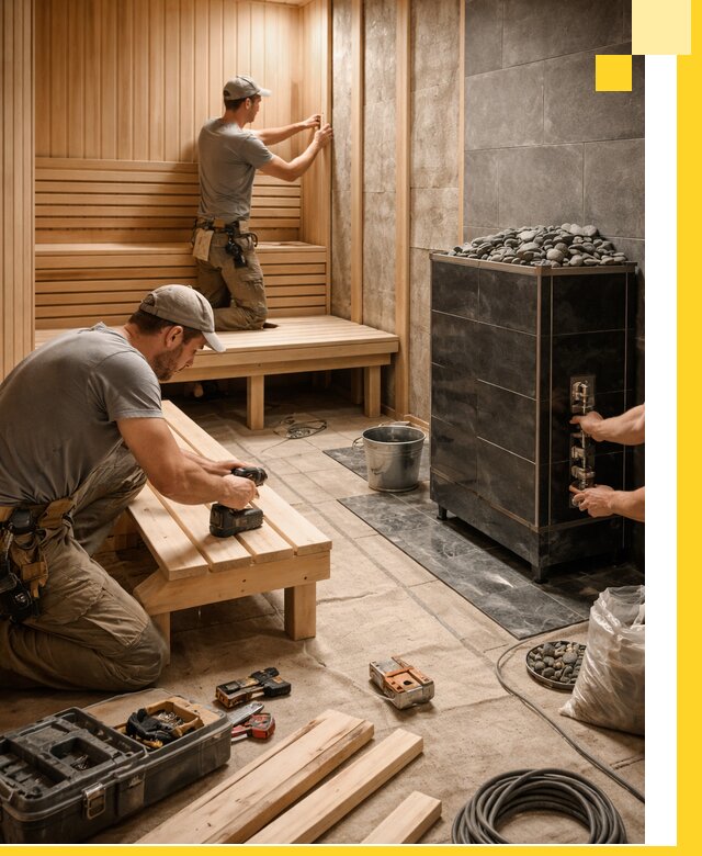Дизайн и строительство интерьерных саун под ключ в Мурманске