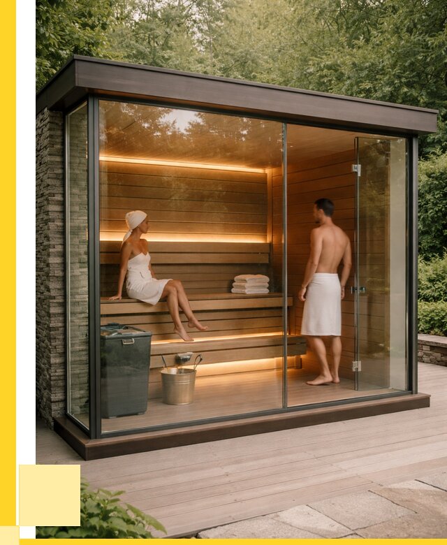 Сауна стеклянная и двери для сауны в Мурманске от 257050 р. | ЭриданМрм