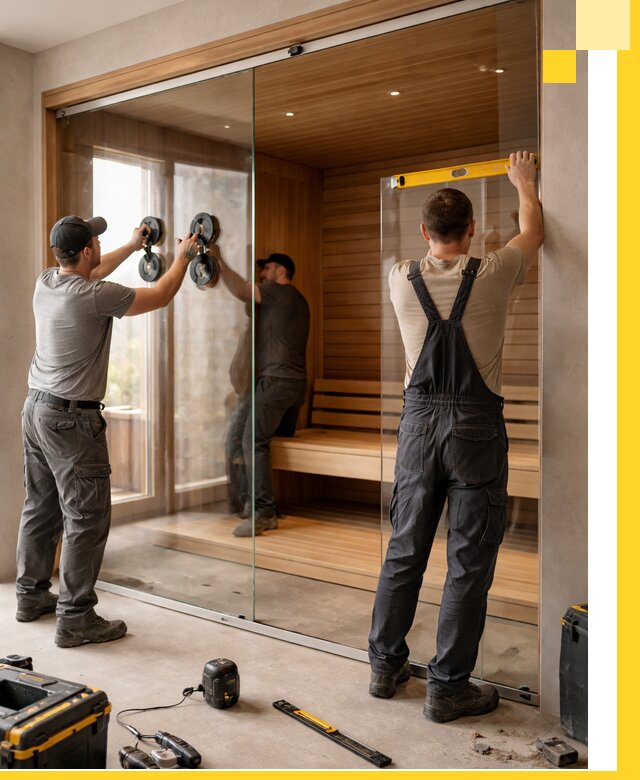 Производство и монтаж стеклянных саун под ключ в Мурманске