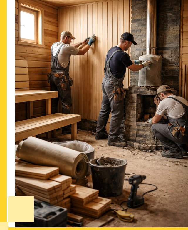 Ремонт бань под ключ в Мурманске от 46269 р. | ЭриданМрм