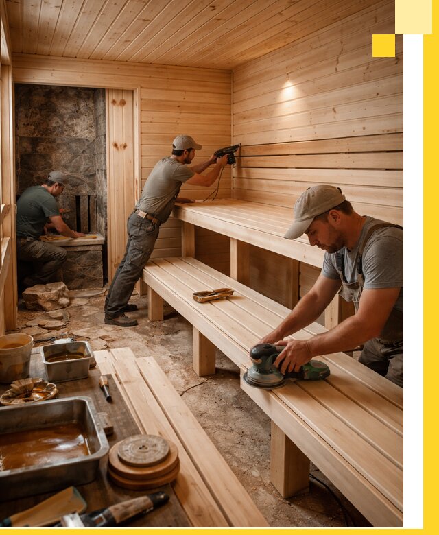 Профессиональная отделка бань в Мурманске под ключ, с гарантией