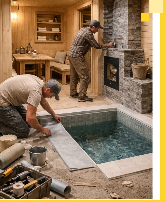 Строительство бань с комнатой отдыха под ключ в Мурманске