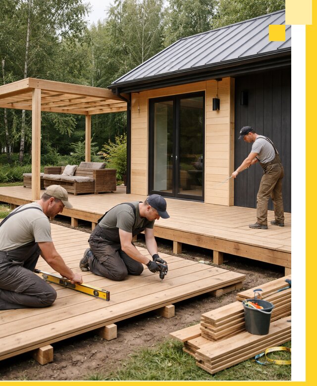 Строительство бань с террасой и бассейном под ключ в Мурманске