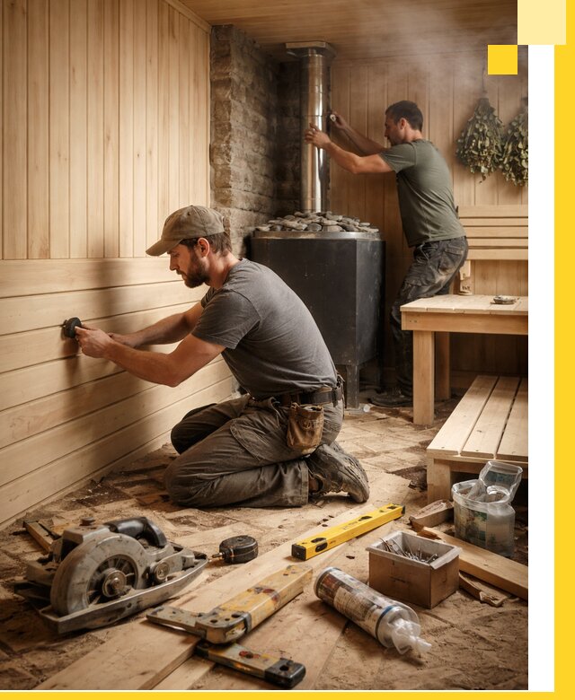 Полное строительство и оснащение парных под ключ в Мурманске