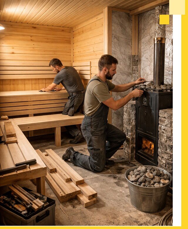 Дизайн и строительство интерьеров бань под ключ в Мурманске