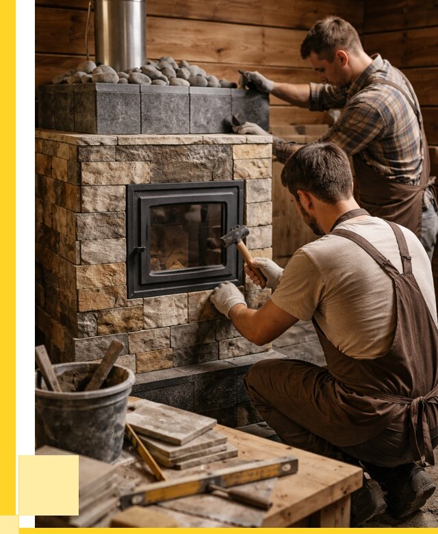 Облицовка банной печи в Мурманске от 15423 р. | ЭриданМрм