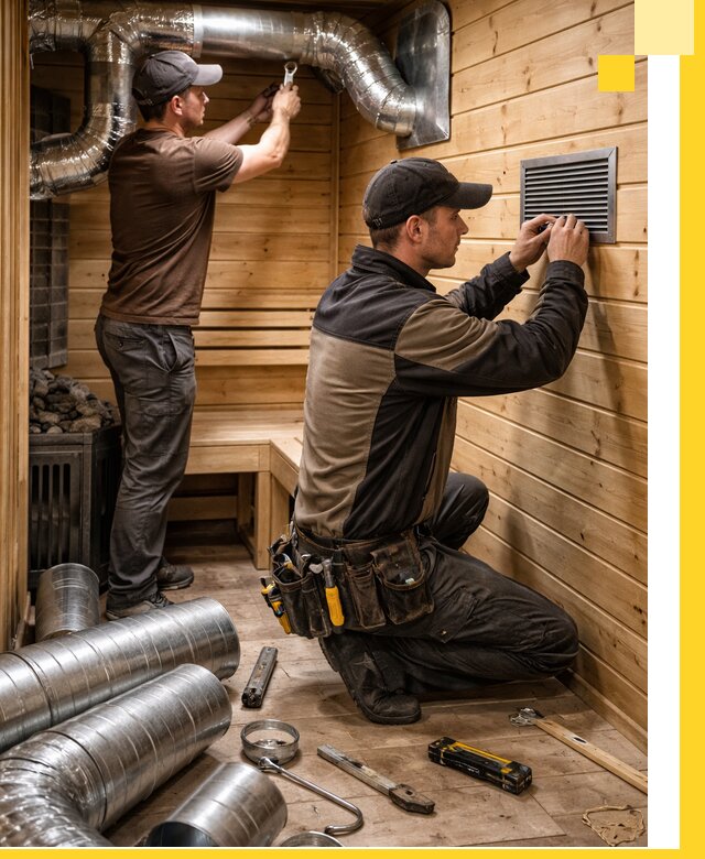 Проектирование и монтаж вентиляции бани в Мурманске под ключ