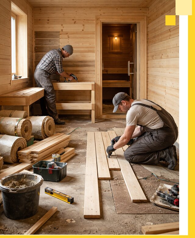 Индивидуальный проект бани с комнатой отдыха под ключ в Мурманске