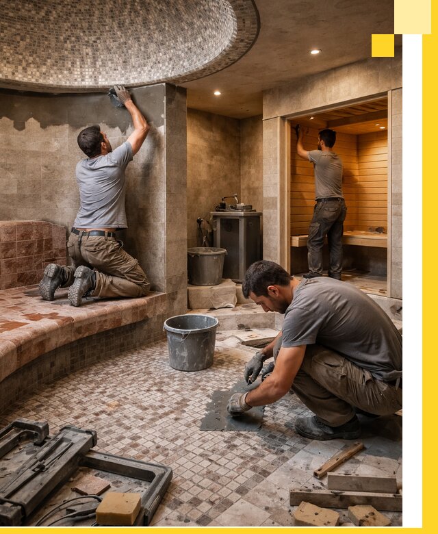 Проект и строительство хамама бани и сауны под ключ в Мурманске