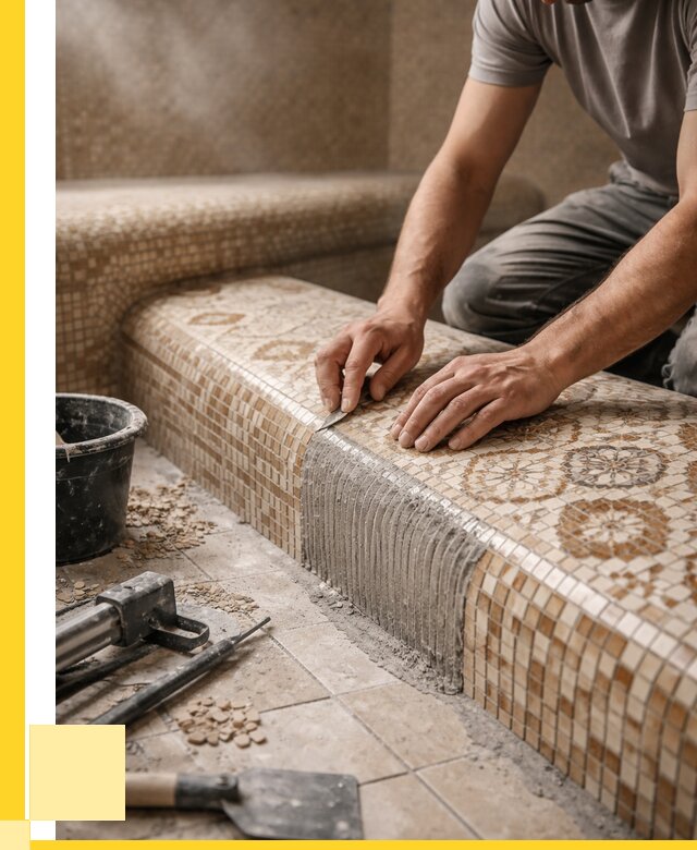 Плитка для хамама под ключ в Мурманске от 3599 р. | ЭриданМрм