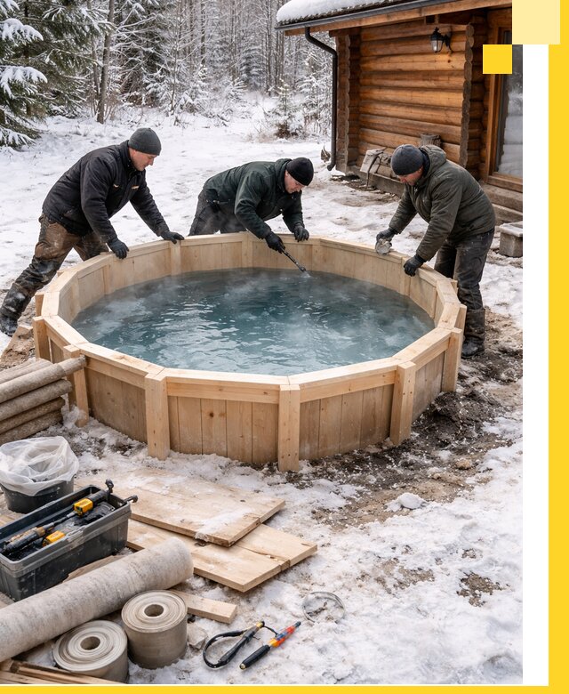 Изготовление и установка ледяных купелей под ключ в Мурманске